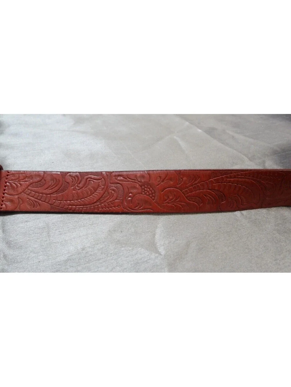 Mens Polo Ralph Lauren tooled leather belt sz 28